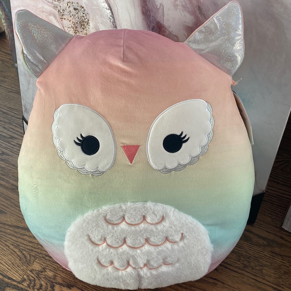 NWT Britta the Rainbow Owl 16” Squishmallow
